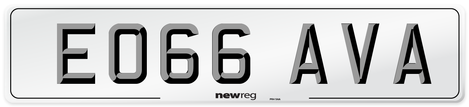 EO66 AVA Number Plate from New Reg